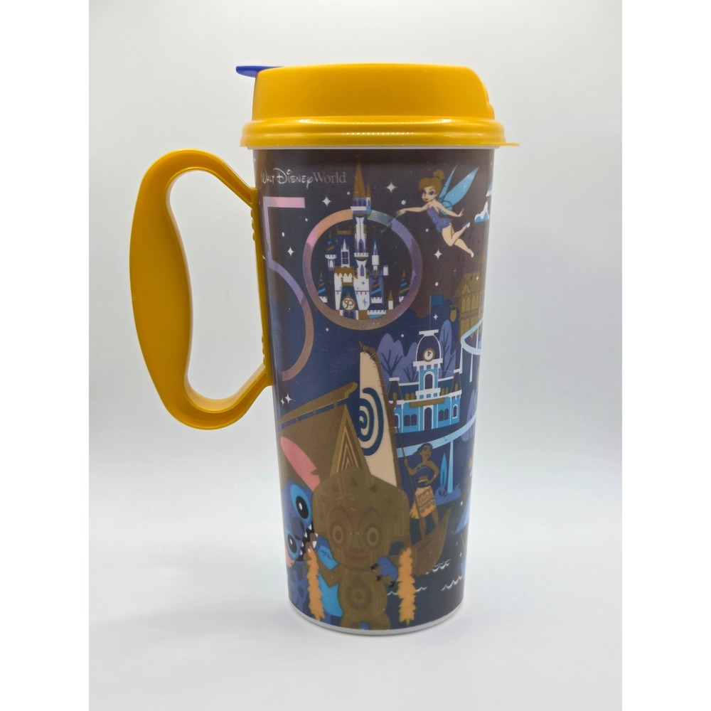 Disney Travel Mug Walt Disney World 50th Anniversary Mickey Mouse Stitch - Picture 3 of 6